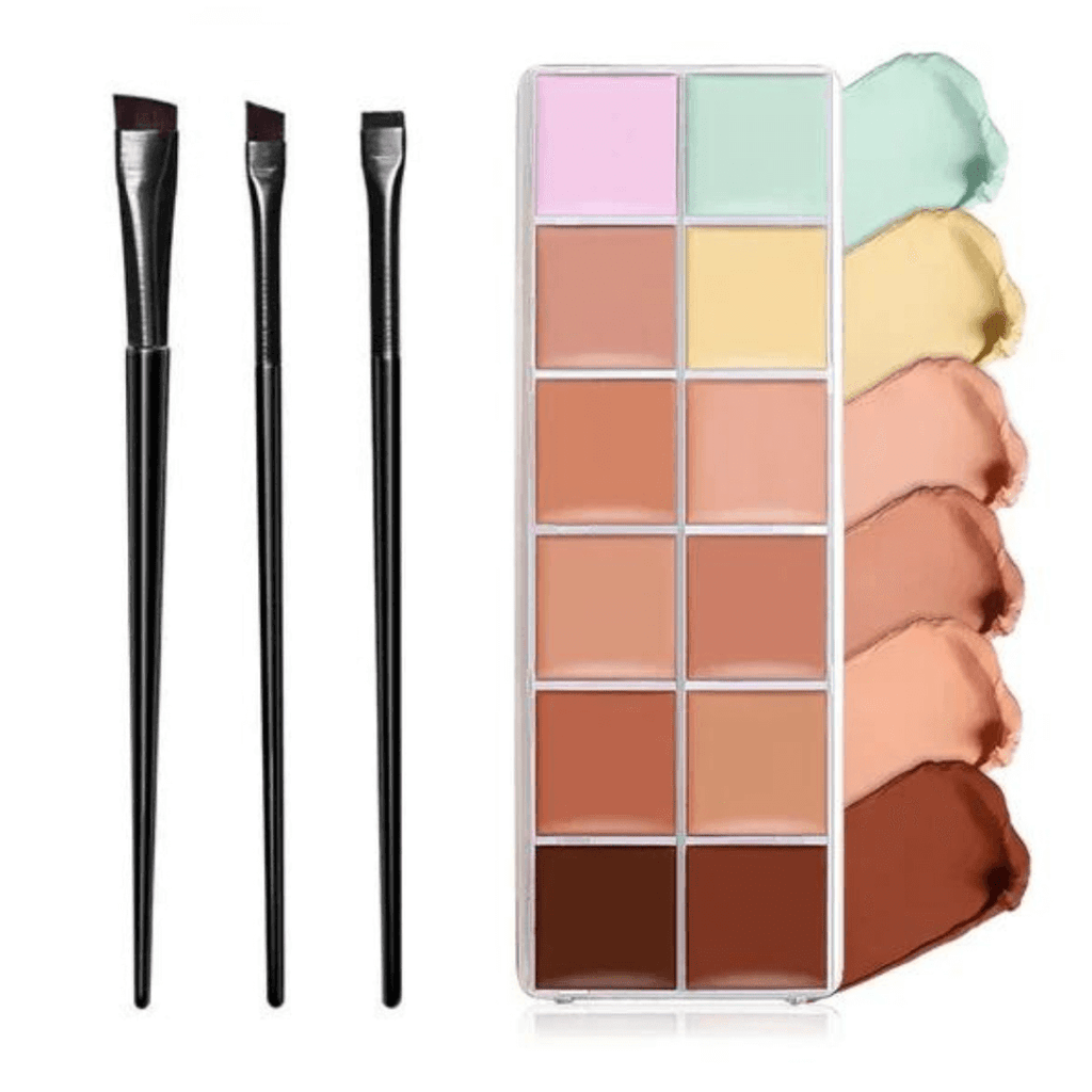 Deluxe Concealer Paste Palette + Brush Set