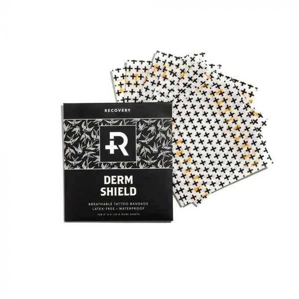 Recovery Derm Shield Tattoo Film - 4x4” Sheets - Pack of 10