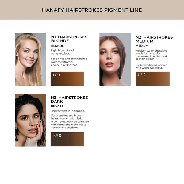 Hanafy HAIRSTROKES Pigments - Dark